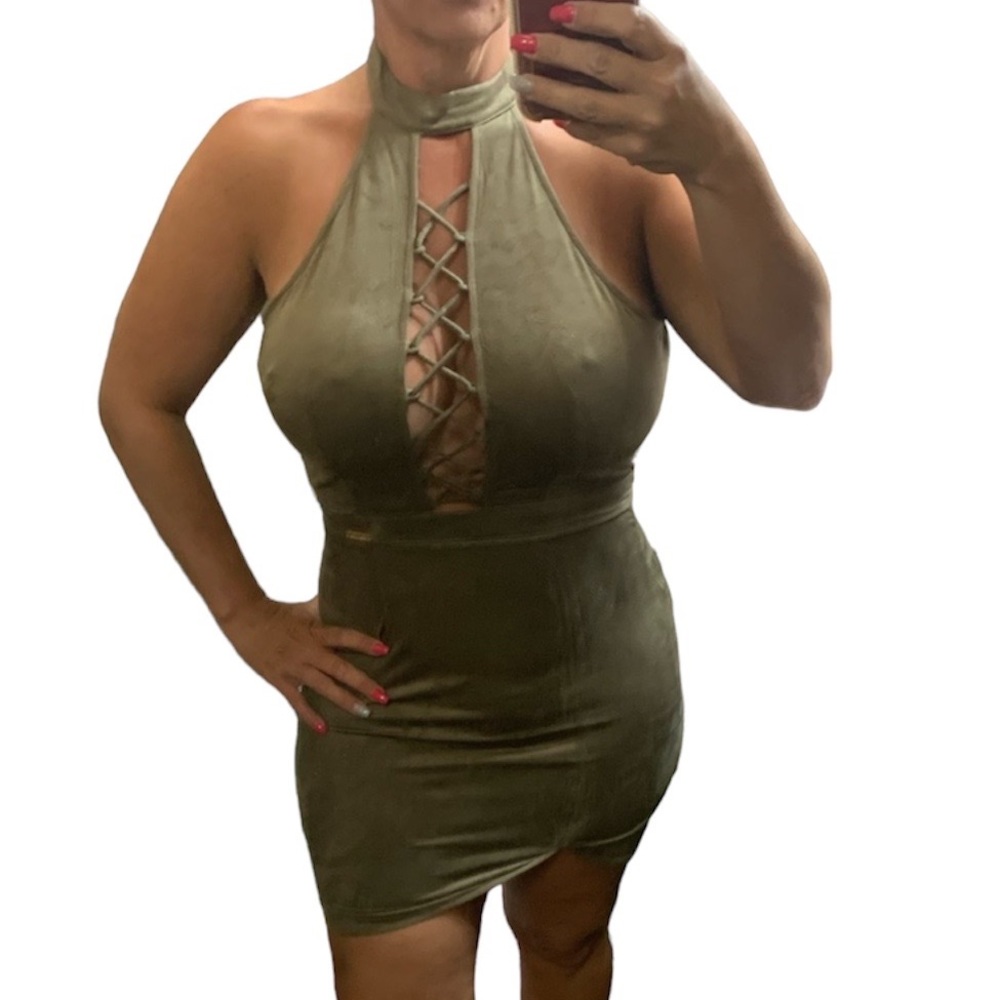 Soft sueded dress